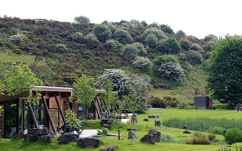 Pond-side family lodges